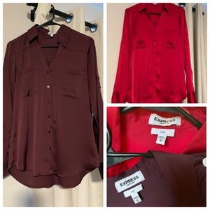 Express Slim Fit Portofino blouses size medium